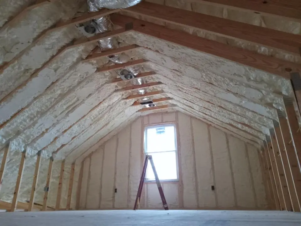 Spray foam roofing application for Crawl Space Insulation project in Jacksonville